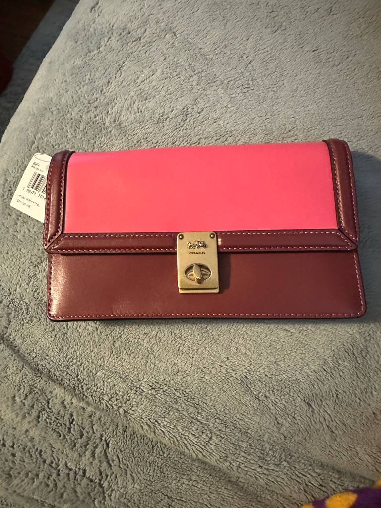 Coach - Hutton Color Block Leather Clutch